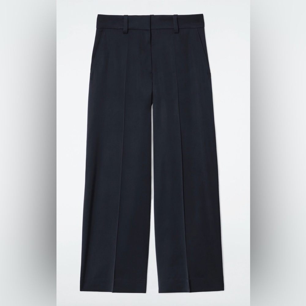 Tailored satin wide-leg pants
